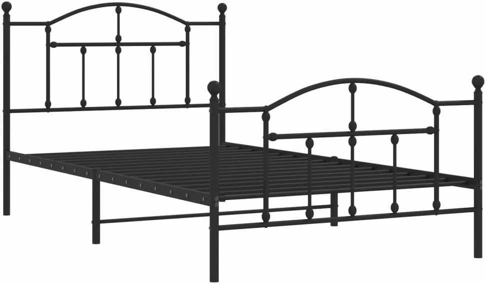 Lova Lovos rėmas su galvūgaliu/kojūgaliu, juodas, 107x203cm, metalas