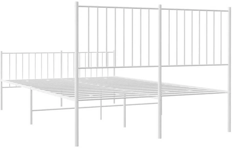 Lova Lovos rėmas su galvūgaliu/kojūgaliu, baltas, 135x190cm, metalas