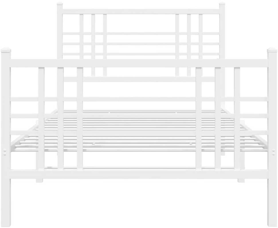 Lovos rėmas su galvūgaliu/kojūgaliu, baltas, 100x200cm, metalas