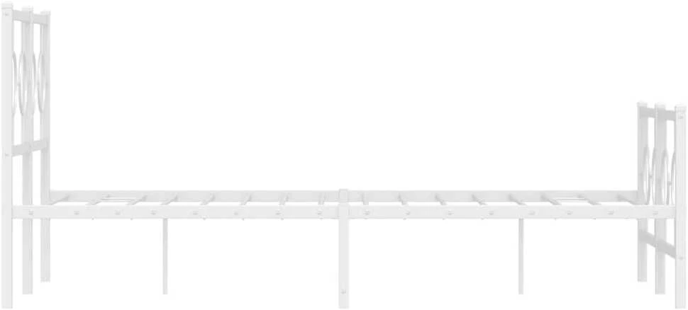Lovos rėmas su galvūgaliu/kojūgaliu, baltas, 120x200cm, metalas