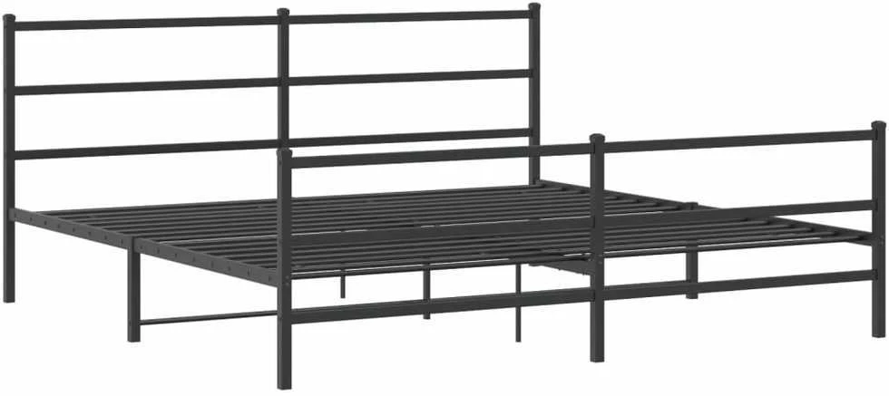 Lova Lovos rėmas su galvūgaliu/kojūgaliu, juodas, 183x213cm, metalas