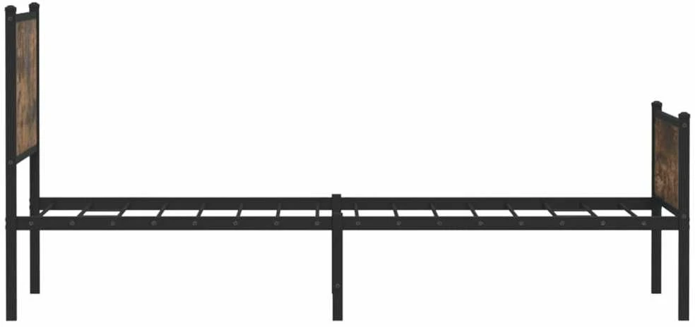 Lova Lovos rėmas be čiužinio, dūminio ąžuolo, 107x203cm, metalas