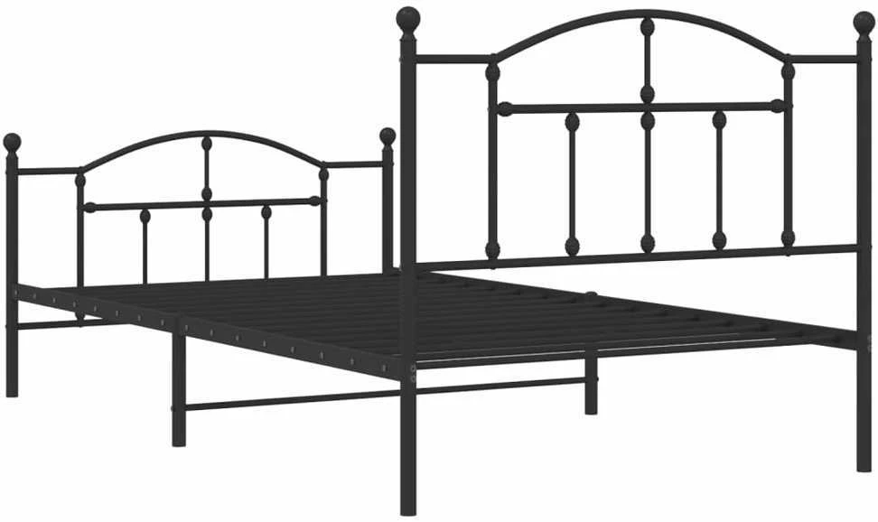 Lova Lovos rėmas su galvūgaliu/kojūgaliu, juodas, 107x203cm, metalas
