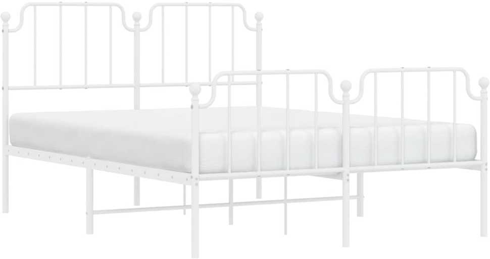 Lova Lovos rėmas su galvūgaliu/kojūgaliu, baltas, 135x190cm, metalas