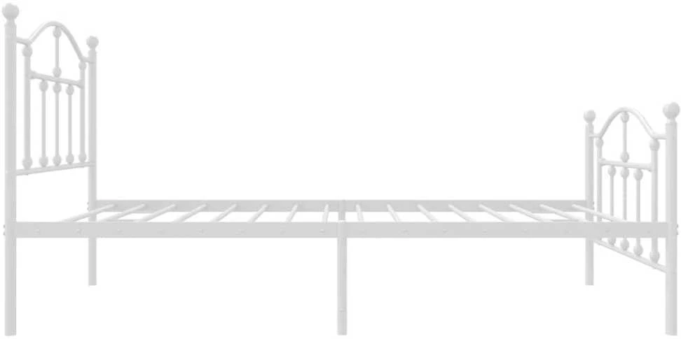 Lovos rėmas su galvūgaliu/kojūgaliu, baltas, 75x190cm, metalas