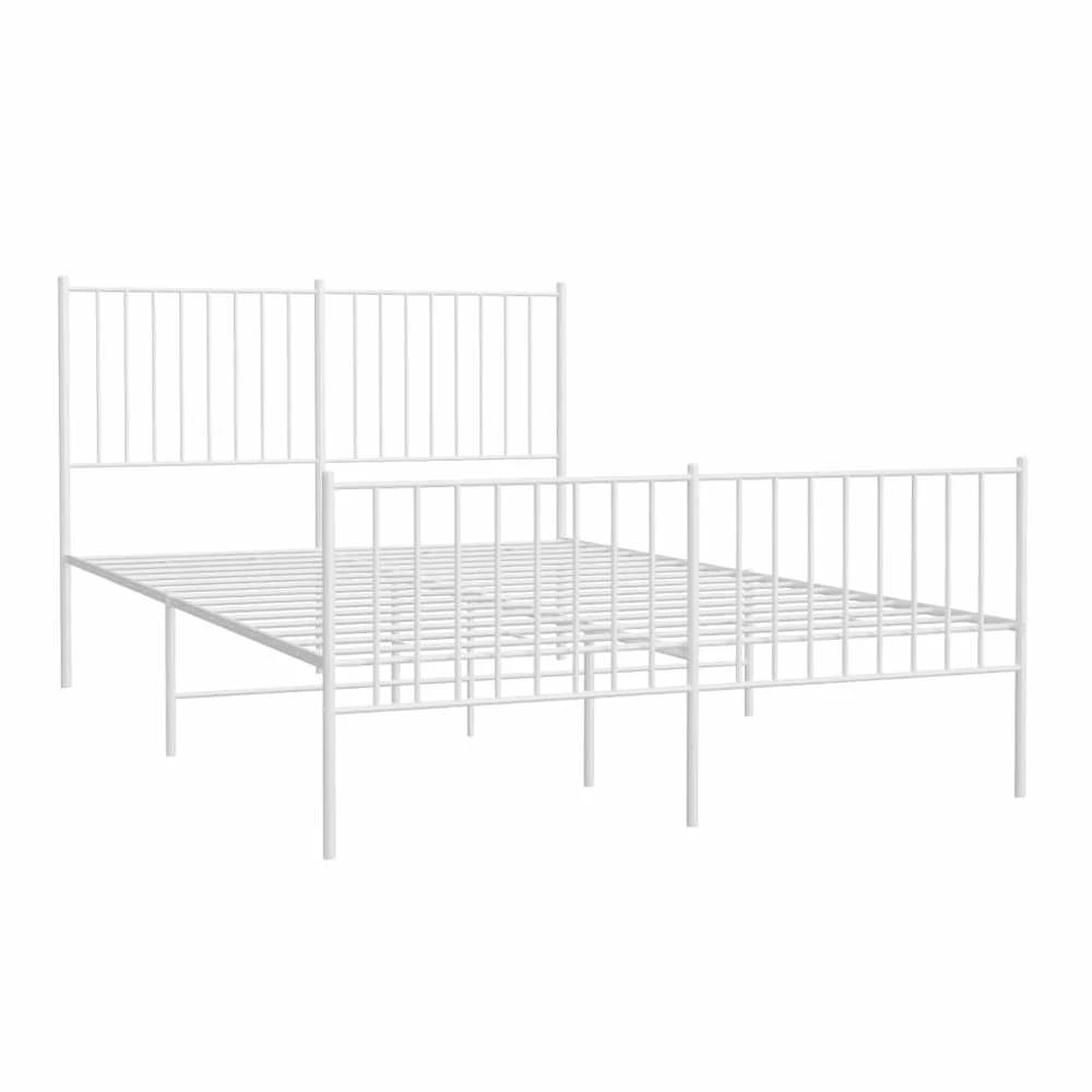 Lova Lovos rėmas su galvūgaliu/kojūgaliu, baltas, 135x190cm, metalas