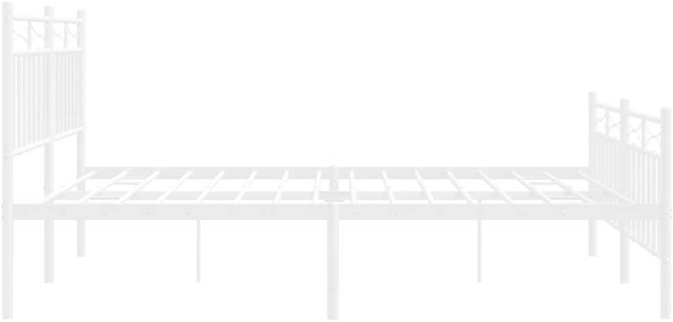 Lovos rėmas su galvūgaliu/kojūgaliu, baltas, 150x200cm, metalas