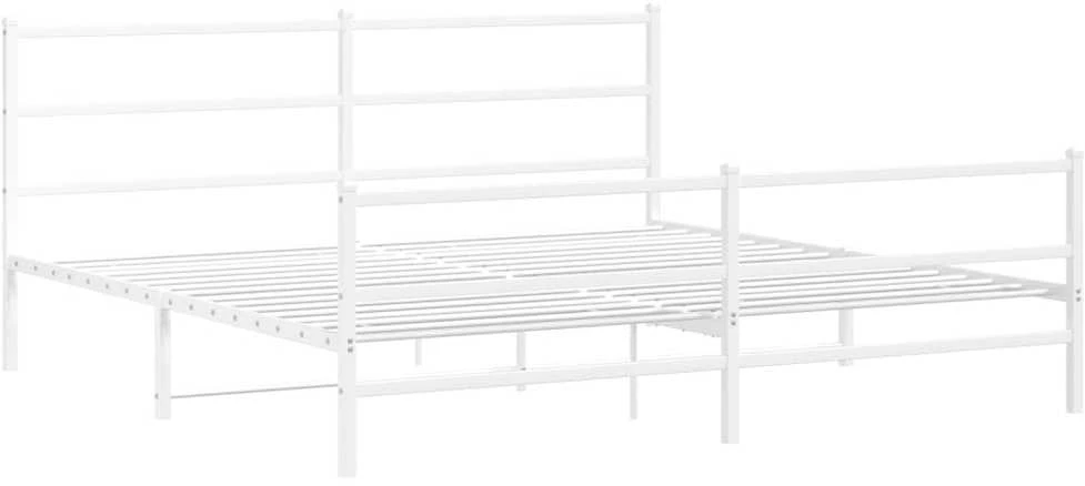 Lova Lovos rėmas su galvūgaliu/kojūgaliu, baltas, 183x213cm, metalas