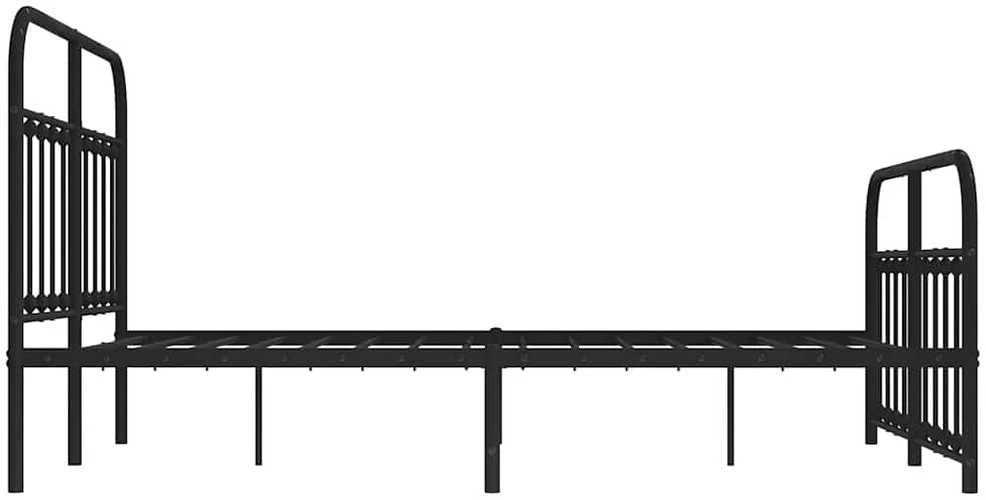 Lova Lovos rėmas su galvūgaliu/kojūgaliu, juodas, 135x190cm, metalas