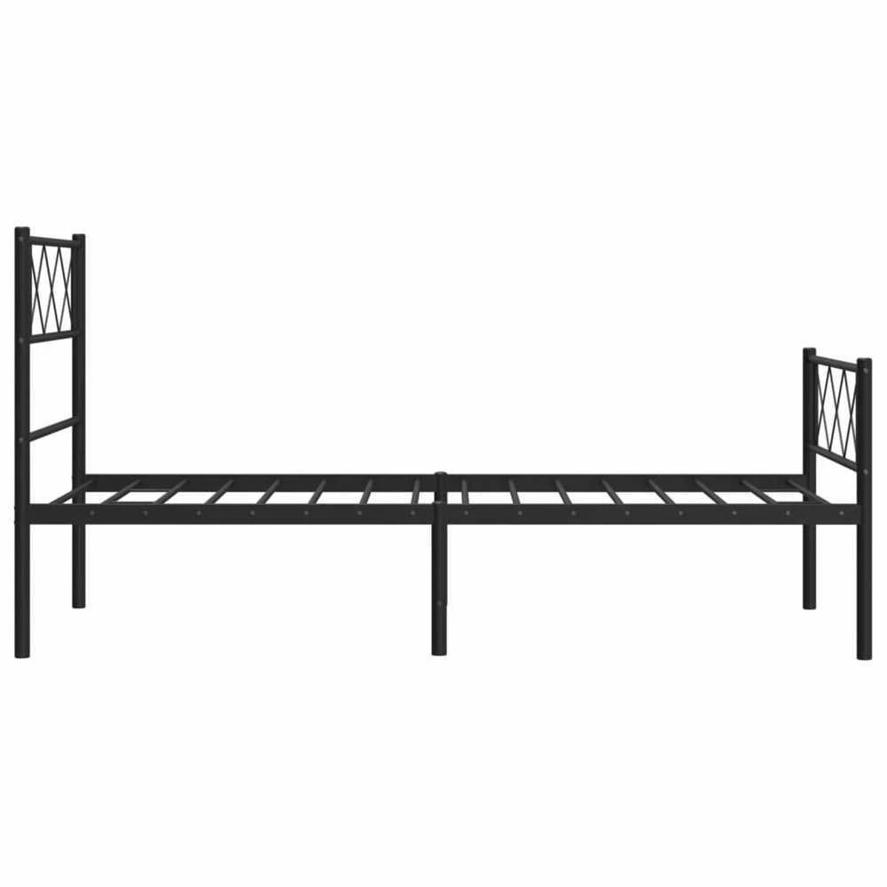 Lova Lovos rėmas su galvūgaliu/kojūgaliu, juodas, 107x203cm, metalas