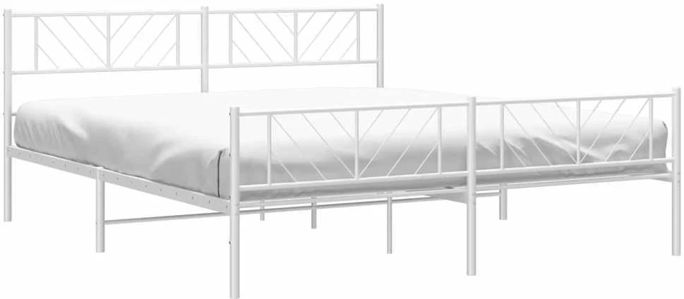 Lova Lovos rėmas su galvūgaliu/kojūgaliu, baltas, 183x213cm, metalas