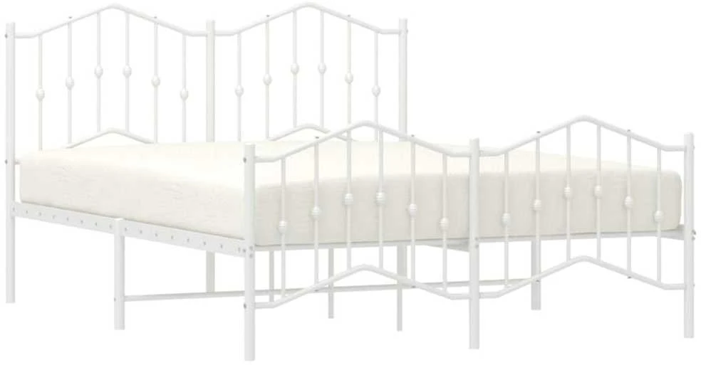 Lova Lovos rėmas su galvūgaliu/kojūgaliu, baltas, 135x190cm, metalas