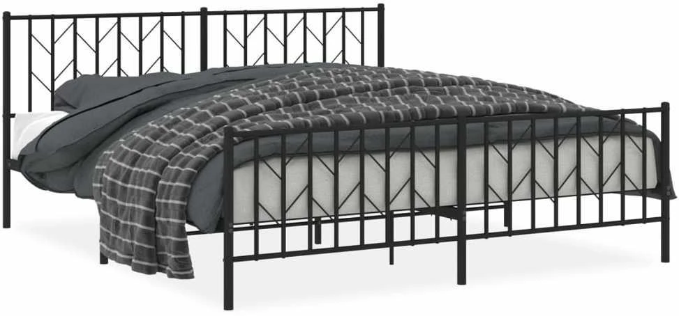 Lova Lovos rėmas su galvūgaliu/kojūgaliu, juodas, 183x213cm, metalas