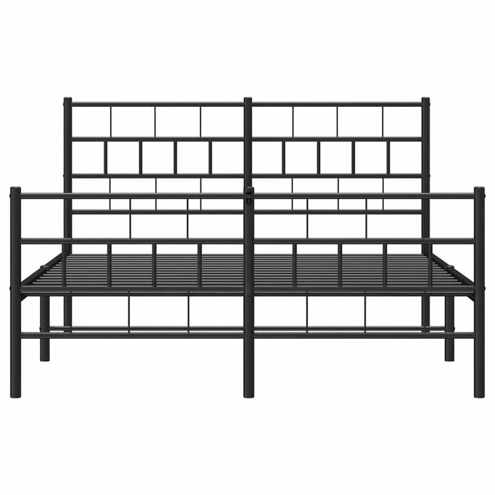 Lova Lovos rėmas su galvūgaliu/kojūgaliu, juodas, 135x190cm, metalas