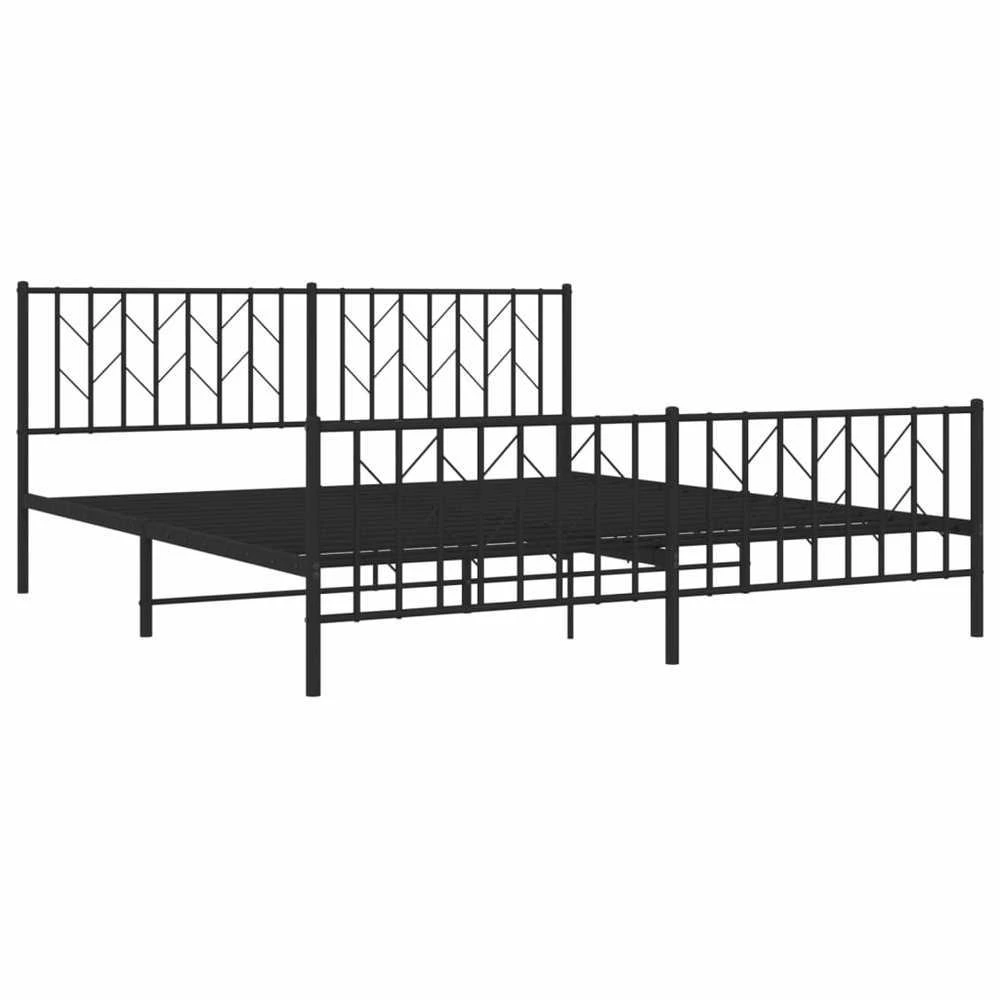 Lova Lovos rėmas su galvūgaliu/kojūgaliu, juodas, 183x213cm, metalas