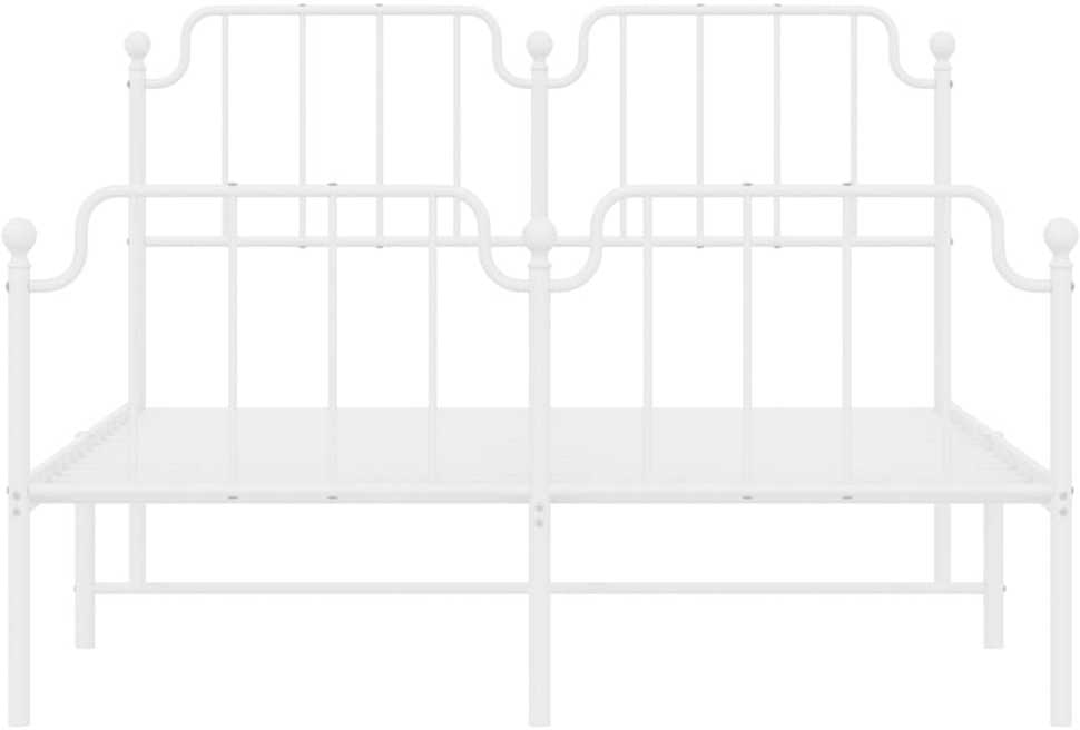 Lova Lovos rėmas su galvūgaliu/kojūgaliu, baltas, 135x190cm, metalas