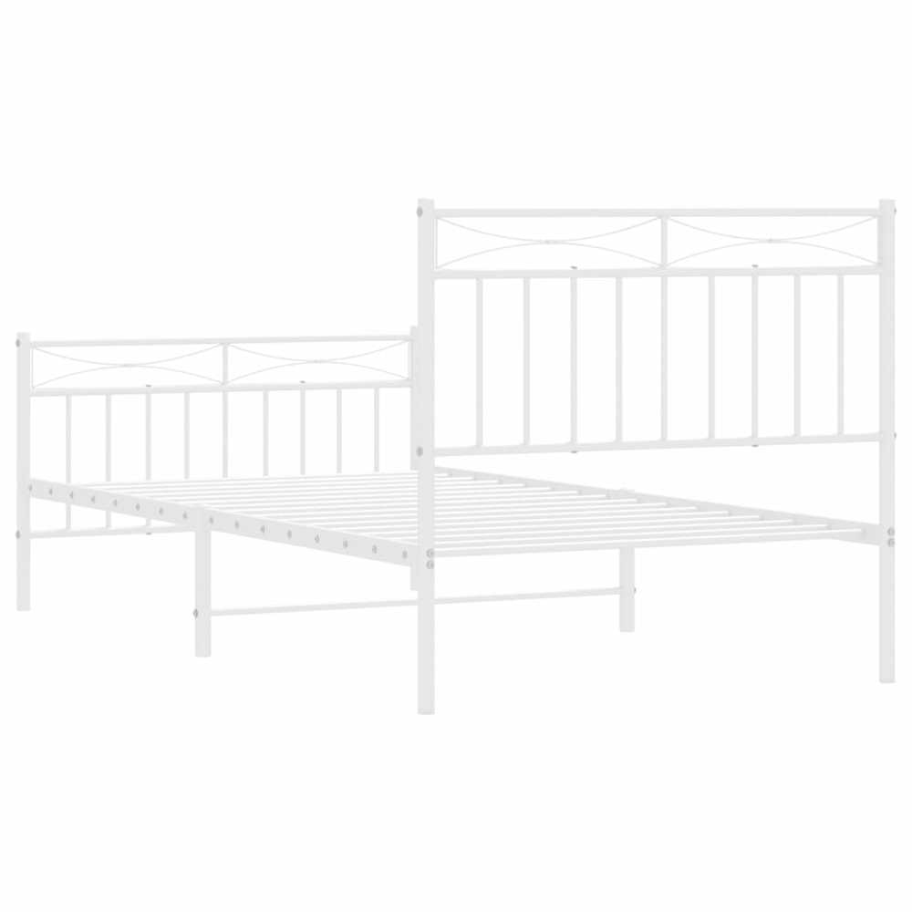 Lova Lovos rėmas su galvūgaliu/kojūgaliu, baltas, 100x190cm, metalas