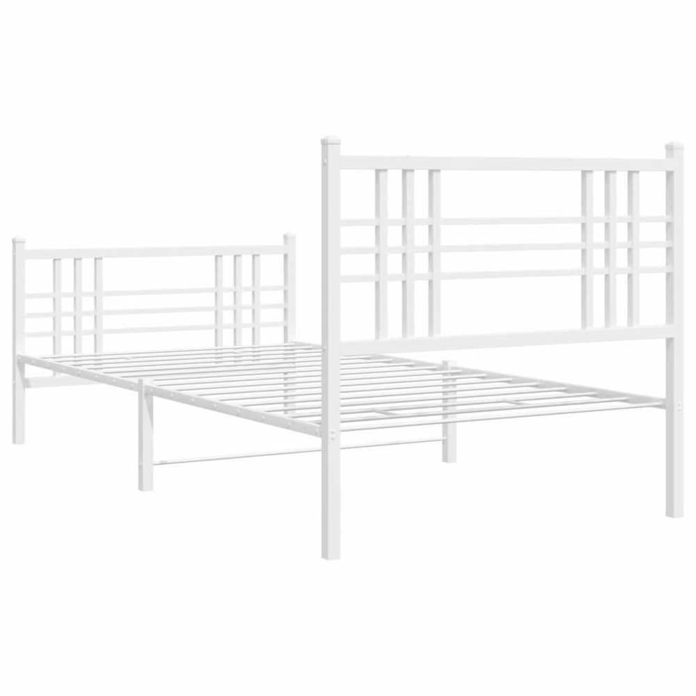 Lova Lovos rėmas su galvūgaliu/kojūgaliu, baltas, 90x190cm, metalas