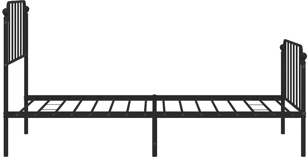 Lovos rėmas su galvūgaliu/kojūgaliu, juodas, 100x200cm, metalas