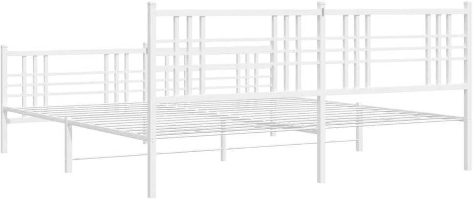 Lova Lovos rėmas su galvūgaliu/kojūgaliu, baltas, 193x203cm, metalas