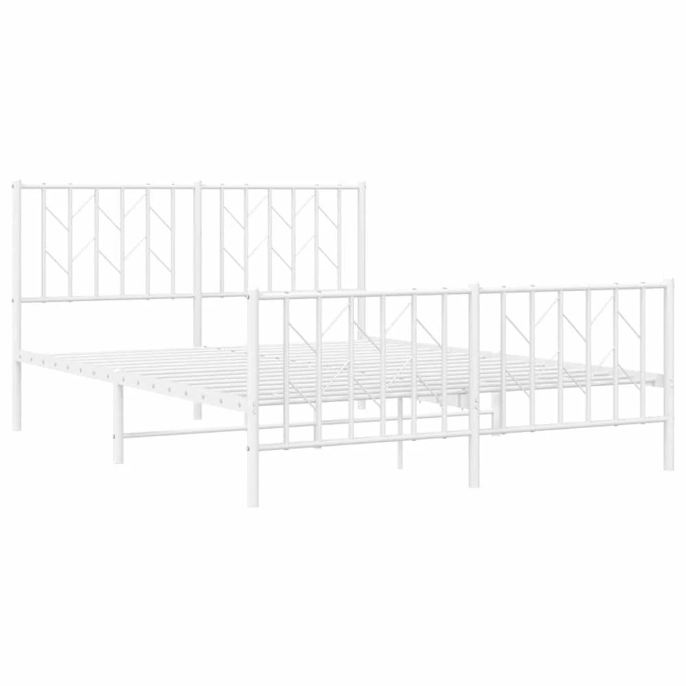 Lova Lovos rėmas su galvūgaliu/kojūgaliu, baltas, 135x190cm, metalas