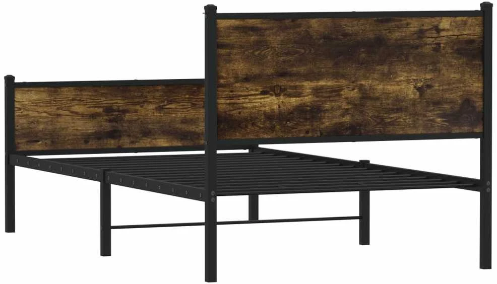 Lova Lovos rėmas be čiužinio, dūminio ąžuolo, 107x203cm, metalas