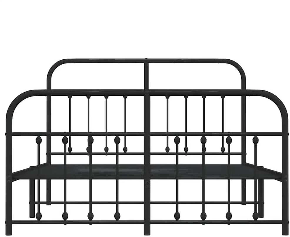 Lova Lovos rėmas su galvūgaliu/kojūgaliu, juodas, 135x190cm, metalas