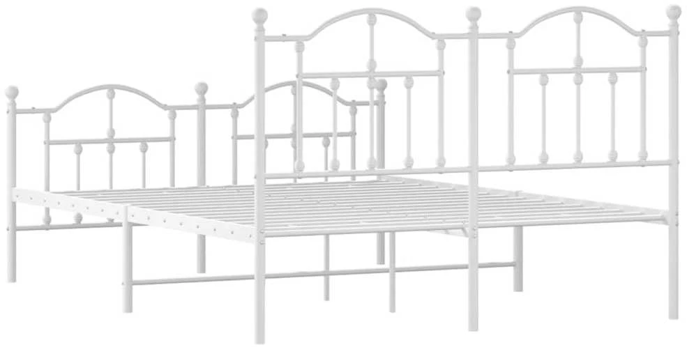 Lovos rėmas su galvūgaliu/kojūgaliu, baltas, 140x190cm, metalas