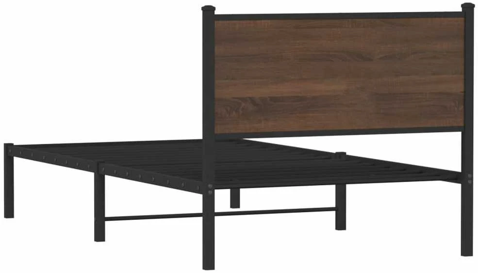 Lova Lovos rėmas be čiužinio, rudas ąžuolo, 100x190cm, metalas