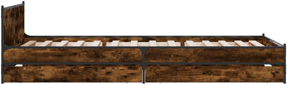 Lova Lovos Rėmas su Galvūgaliu su stalčių Dūminio ąžuolo 80 x 200 cm