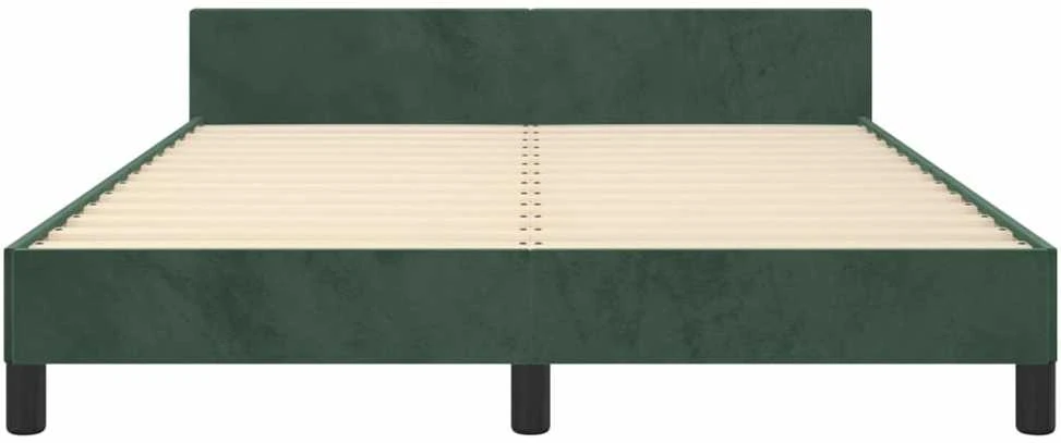 Lovos rėmas be čiužinio tamsiai žalias 140x200 cm aksomas