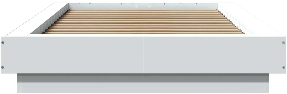 Lova Lovos rėmas su LED Balta 80 x 200 cm Apdirbta mediena