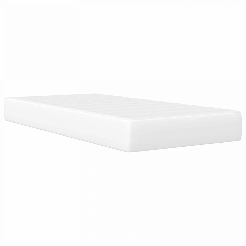 Lova Lovos rėmas su LED juostelėmis Balta 100 x 200 cm Dirbtinė oda