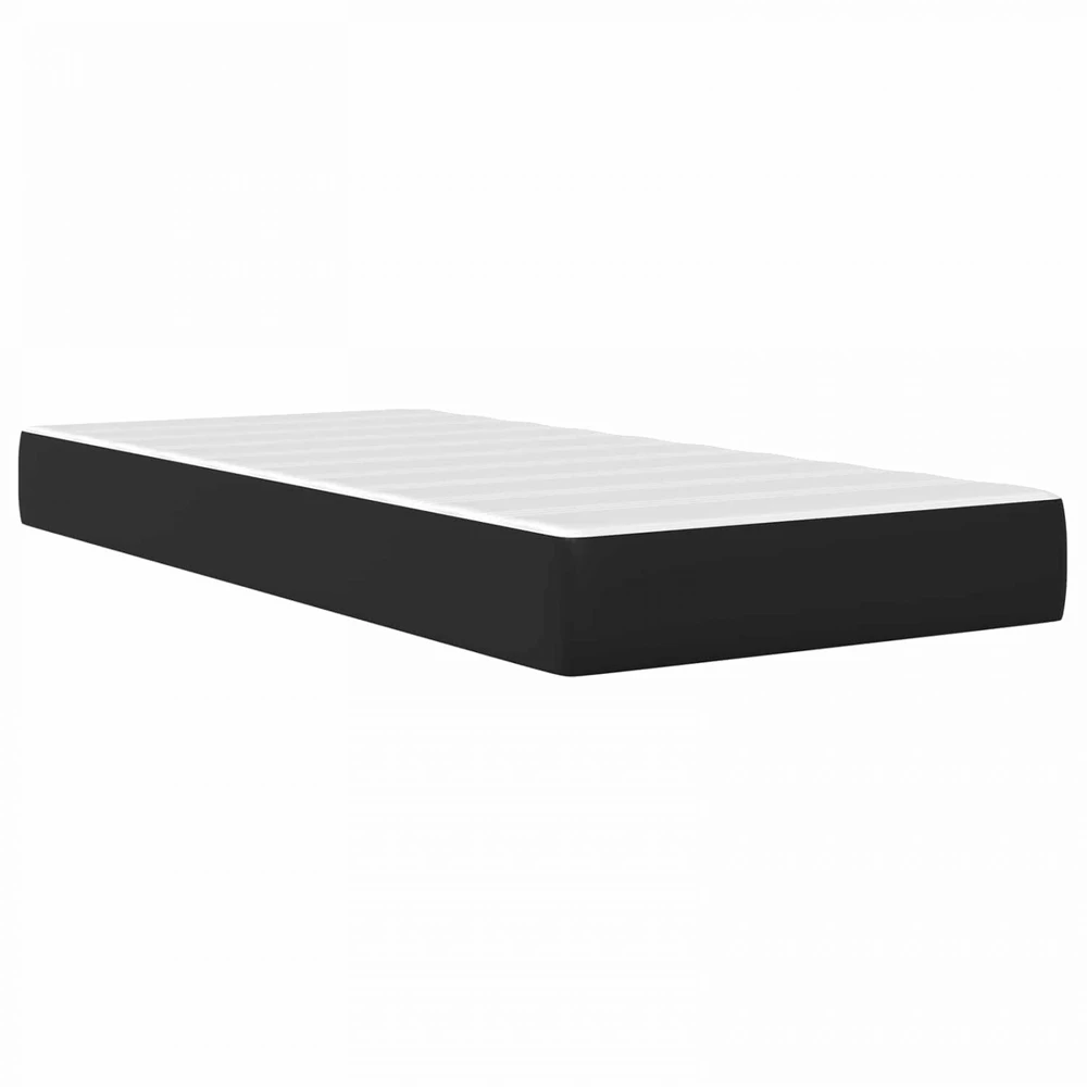 Lova Lovos rėmas su LED juostelėmis Juoda 90 x 190 cm Dirbtinė oda