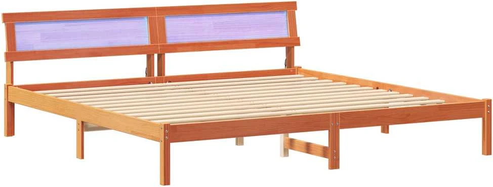 Lovos rėmas Vaško ruda 200 x 200 cm Kietos pušies mediena
