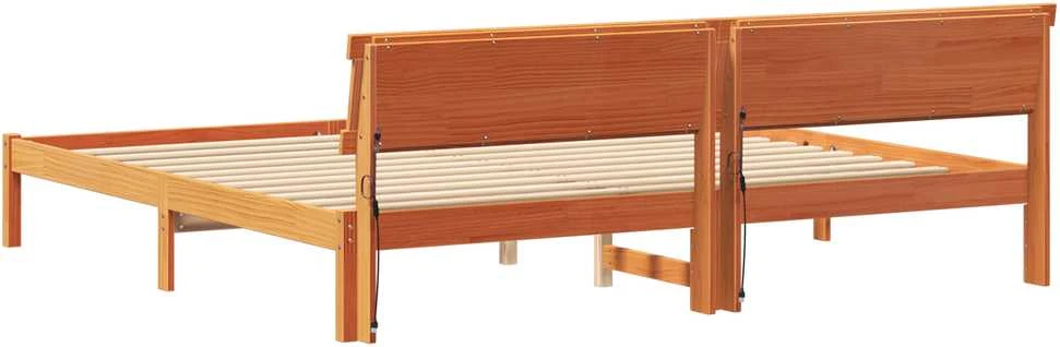 Lovos rėmas Vaško ruda 200 x 200 cm Kietos pušies mediena