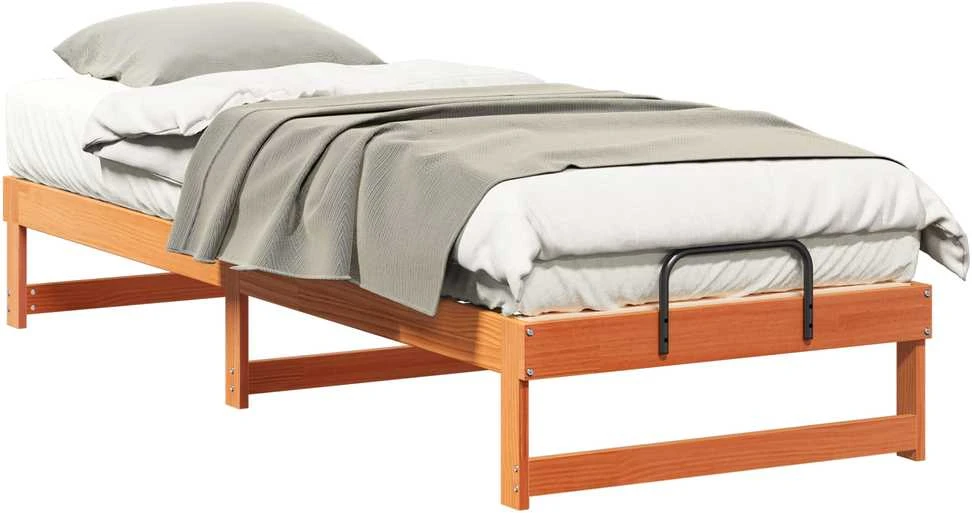 Lova Lovos rėmas Ruda 80 x 200 cm Kietos pušies mediena