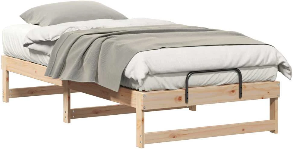 Lova Lovos rėmas Ruda 90 x 200 cm Kietos pušies mediena