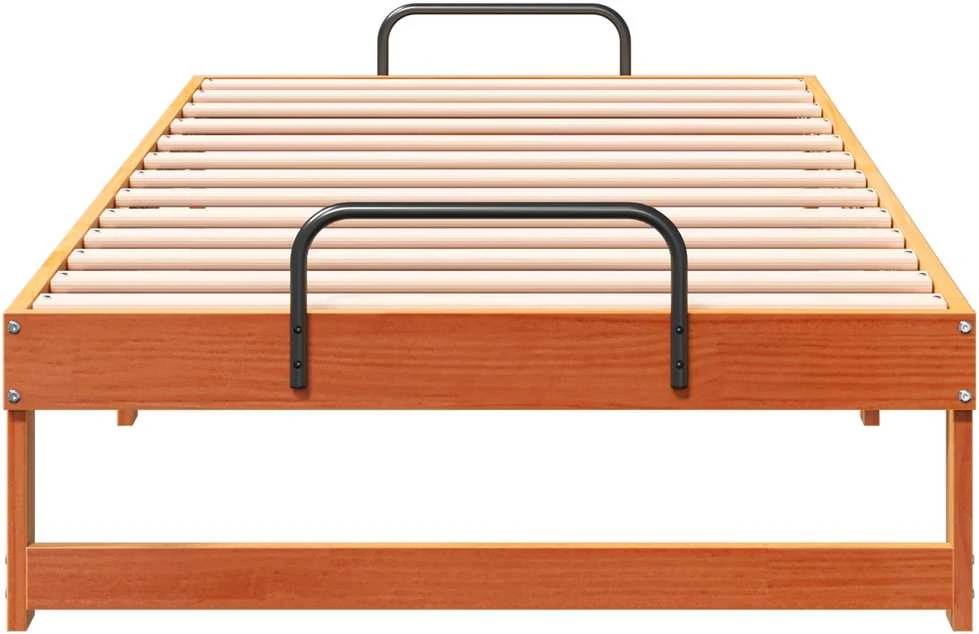 Lova Lovos rėmas Ruda 90 x 200 cm Kietos pušies mediena