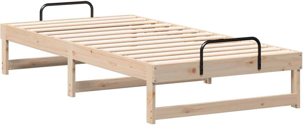 Lova Lovos rėmas Ruda 90 x 200 cm Kietos pušies mediena