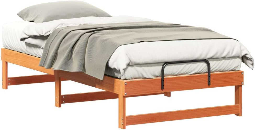 Lova Lovos rėmas Ruda 90 x 200 cm Kietos pušies mediena