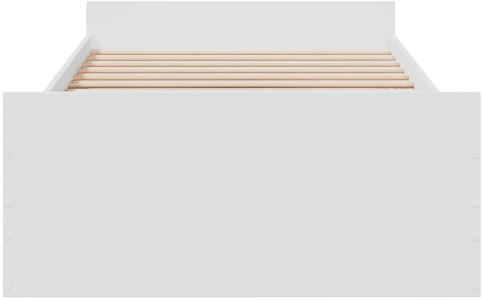 Lova Lovos rėmas su saugojimu Balta 80 x 200 cm Apdirbta mediena