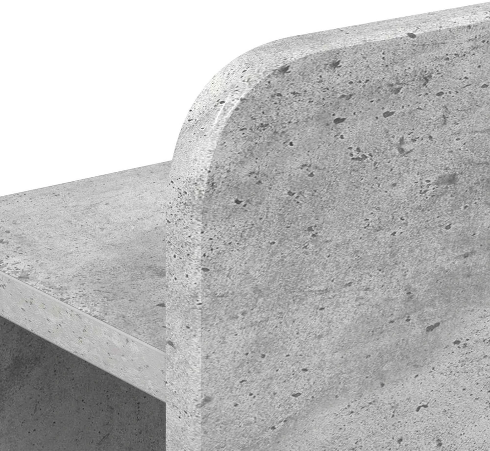 Lovos rėmas su saugojimu ir nugara Betono pilka 150 x 200 cm