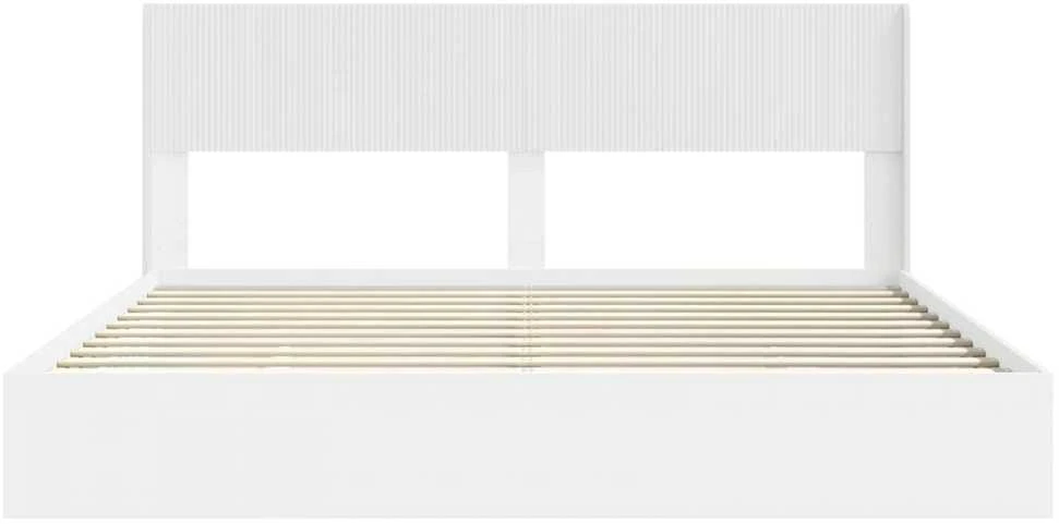 Lovos rėmas su saugojimu ir nugara Balta 180 x 200 cm