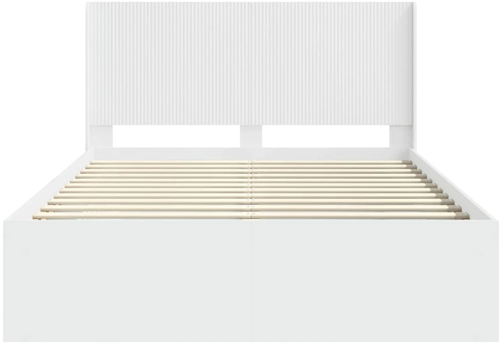 Lovos rėmas su saugojimu ir nugara Balta 150 x 200 cm