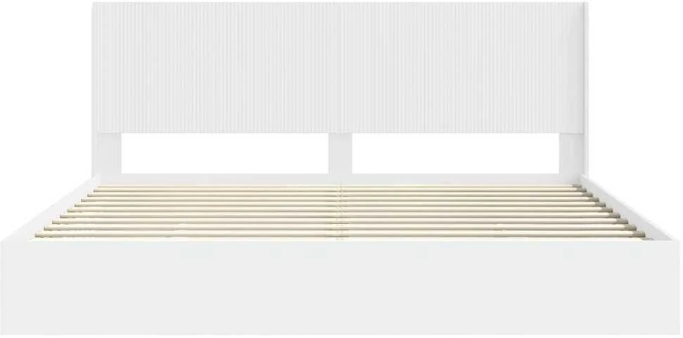 Lovos rėmas su saugojimu ir nugara Balta 180 x 200 cm