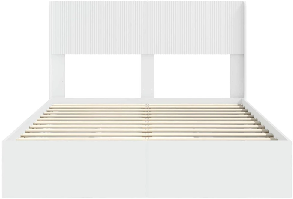 Lovos rėmas su saugojimu ir nugara Balta 140 x 190 cm