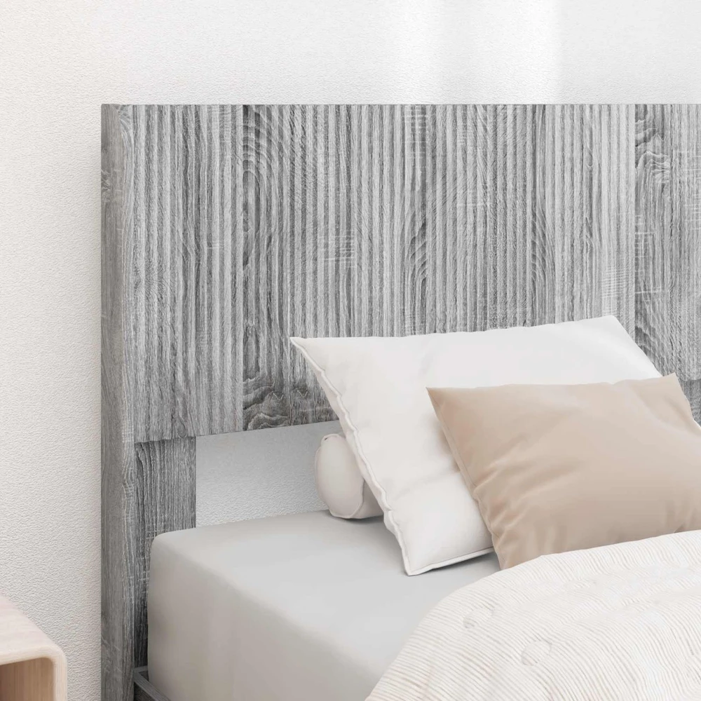 Lova Lovos rėmas su saugojimu ir nugara Pilka Sonoma 100 x 200 cm