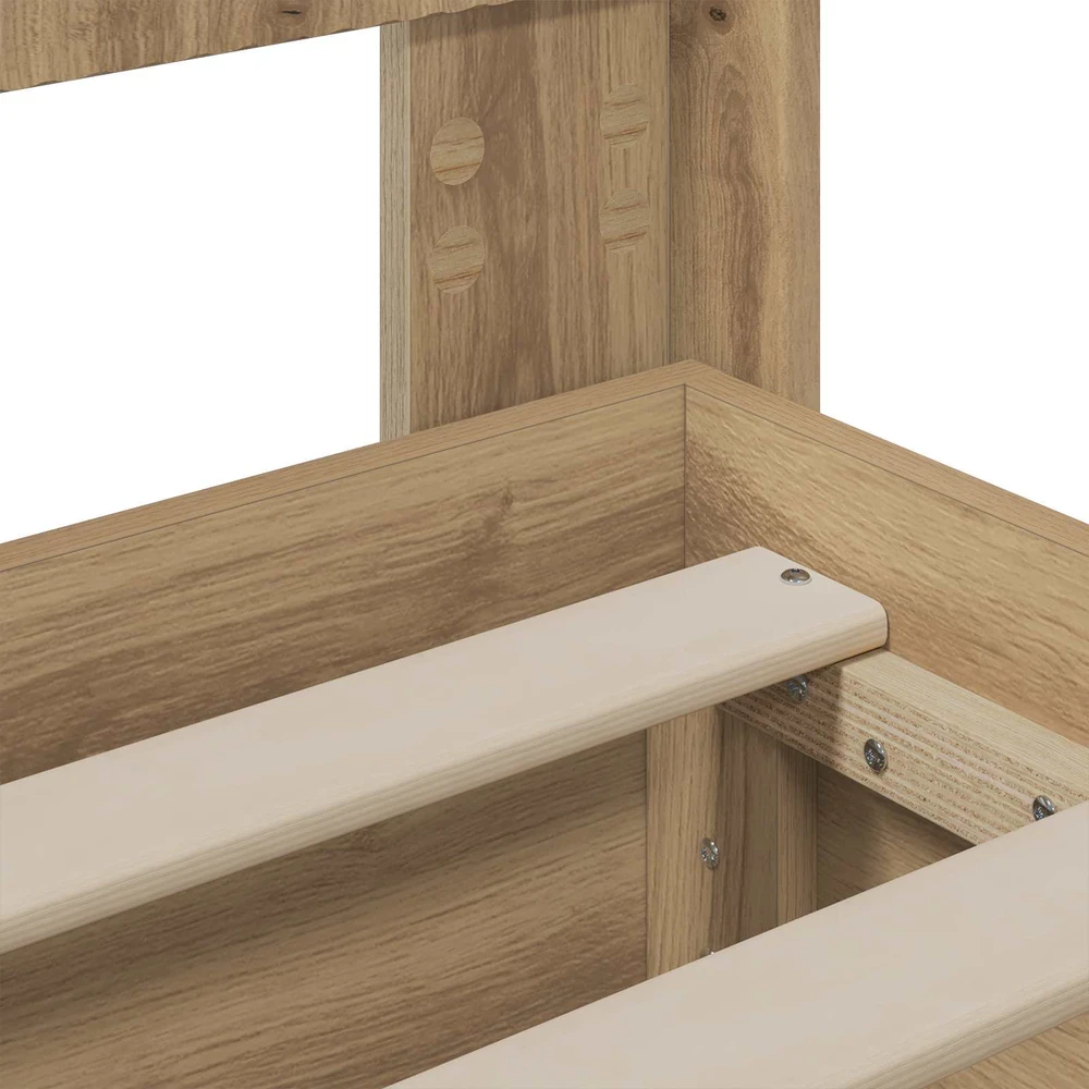 Lova Lovos rėmas su saugojimu ir nugara Artisan Oak 90 x 200 cm