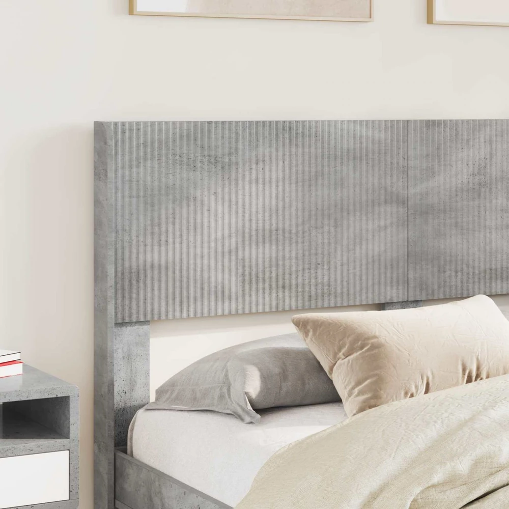 Lovos rėmas su saugojimu ir nugara Betono pilka 150 x 200 cm